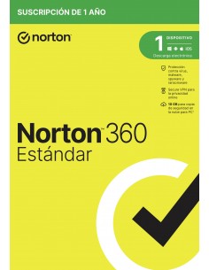 NortonLifeLock 360 Standard Español Licencia básica 1 licencia(s) 1 año(s)